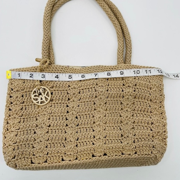 The Sak double strap crochet shoulder bag coastal beach tote - Picture 2 of 14